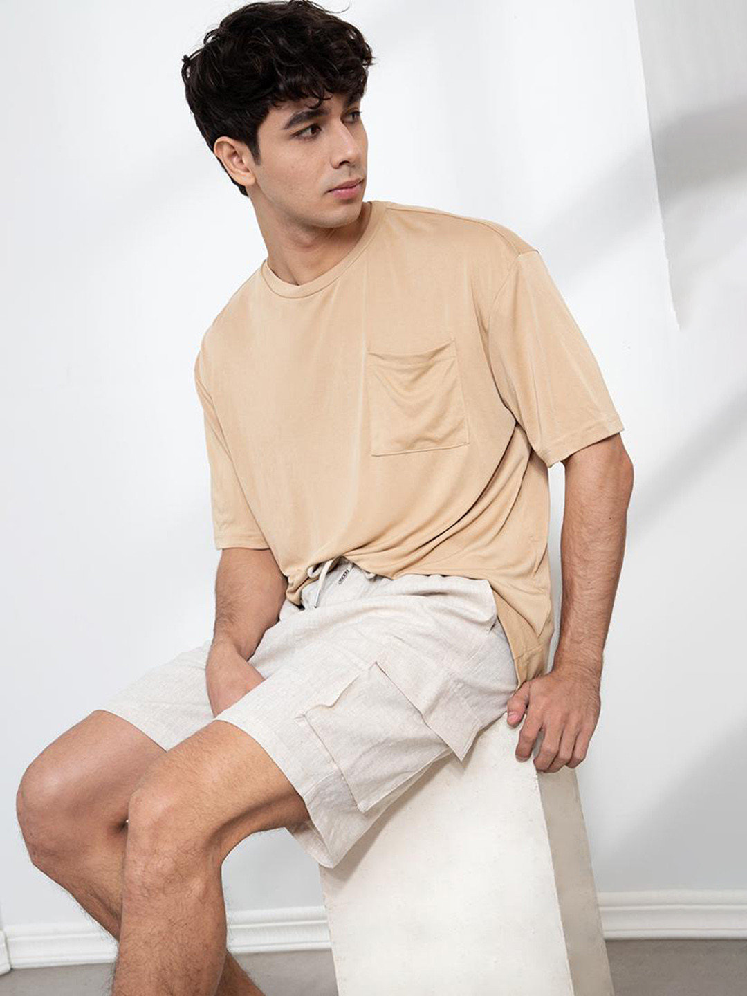

ORIGIN BY ZALORA Men Beige T-shirt
