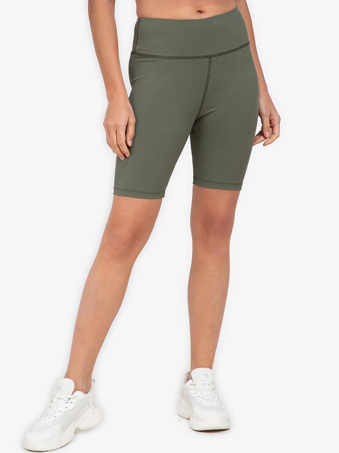 

ZALORA ACTIVE Women Lavender High Waisted Rib Bicycle Shorts