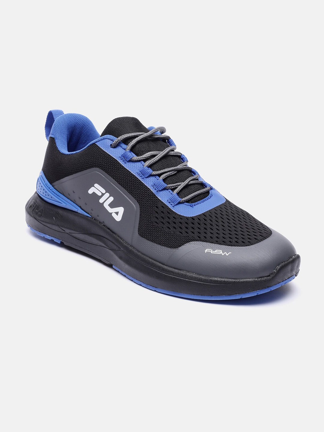 

FILA Men Black & Blue Running Non-Marking Shoes