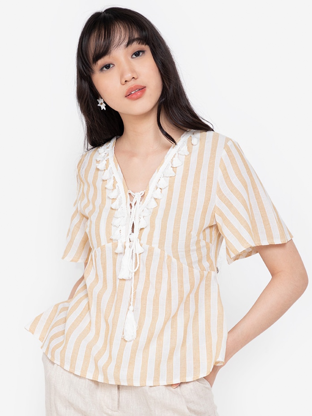 

ZALORA BASICS Multicoloured Striped Top, Multi