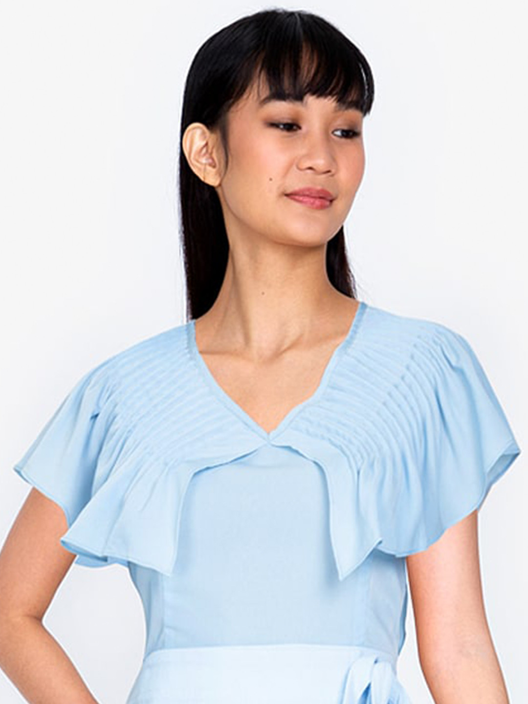 

ZALORA BASICS Blue Crop Top