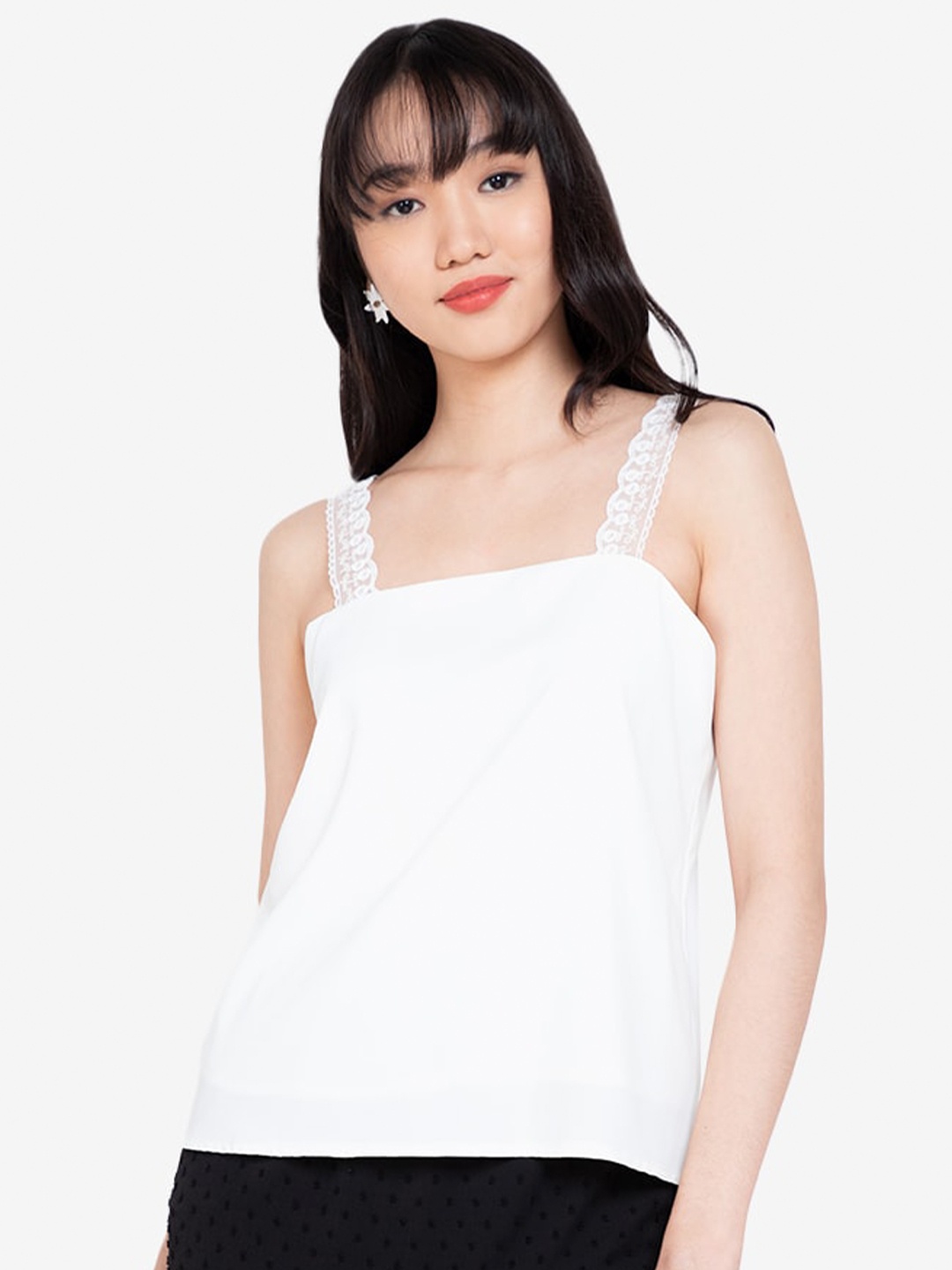 

ZALORA BASICS Women White Solid Top