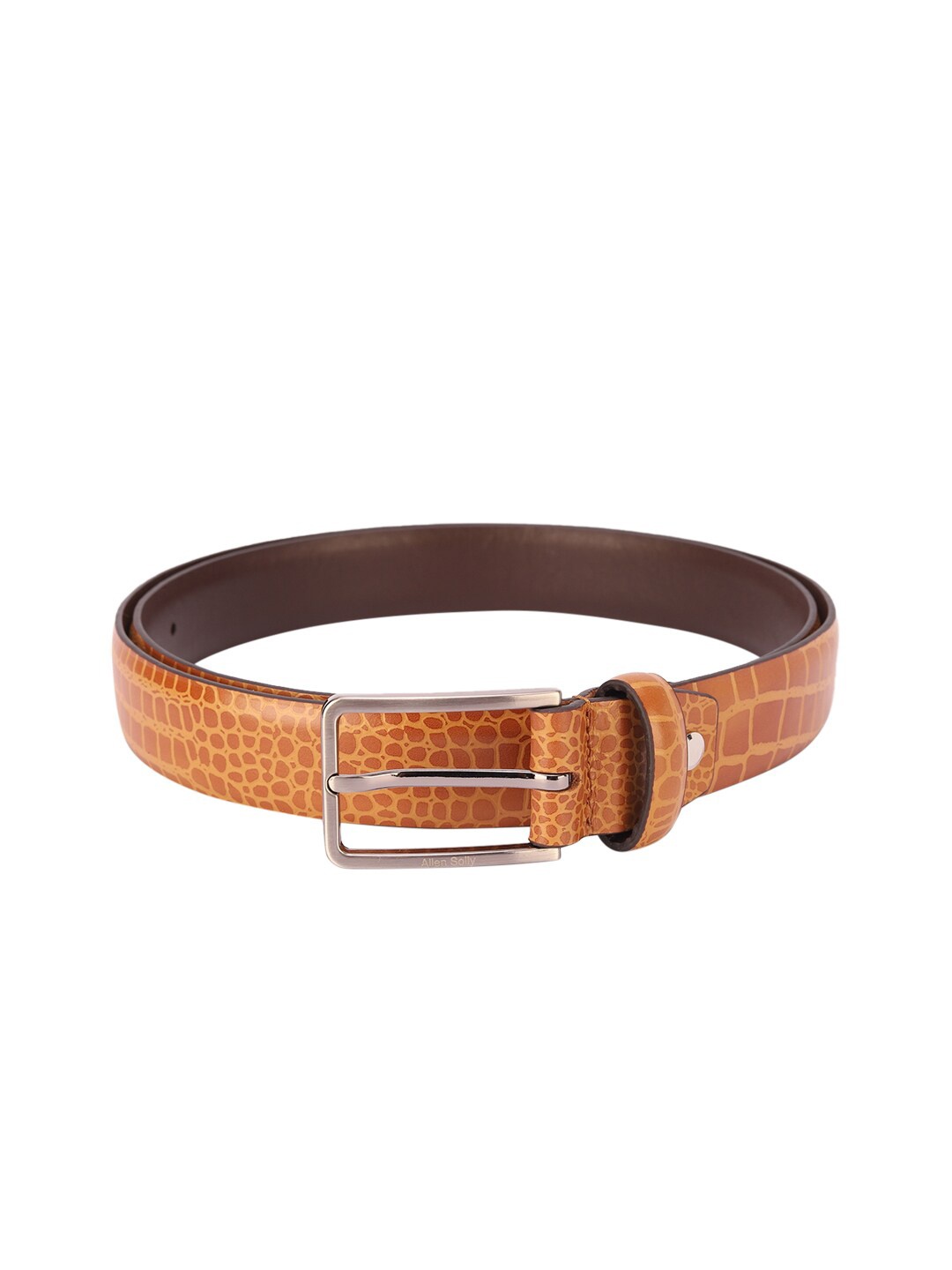 

Allen Solly Men Brown Printed Leather Belt