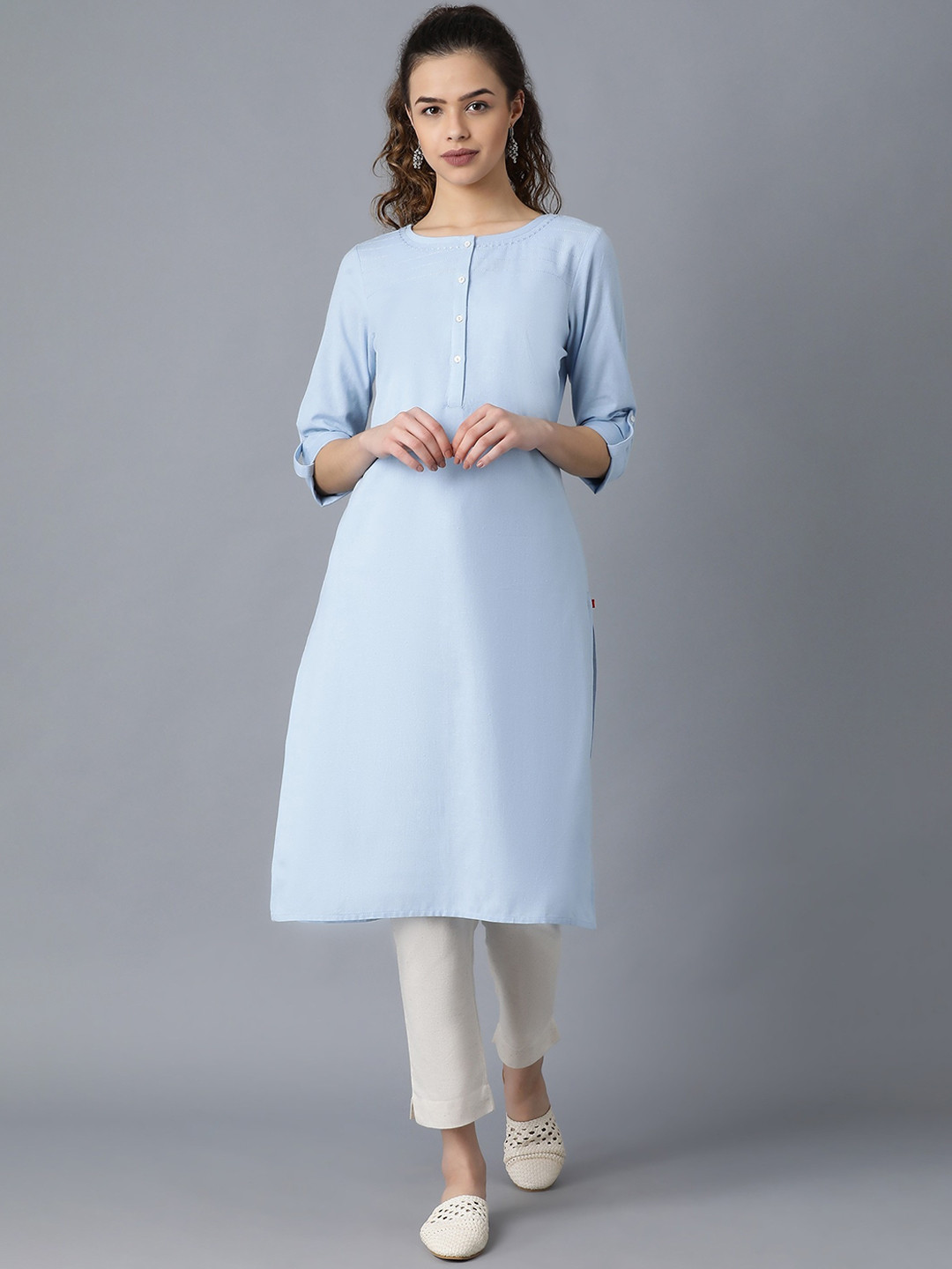 

W Women Blue Kurta