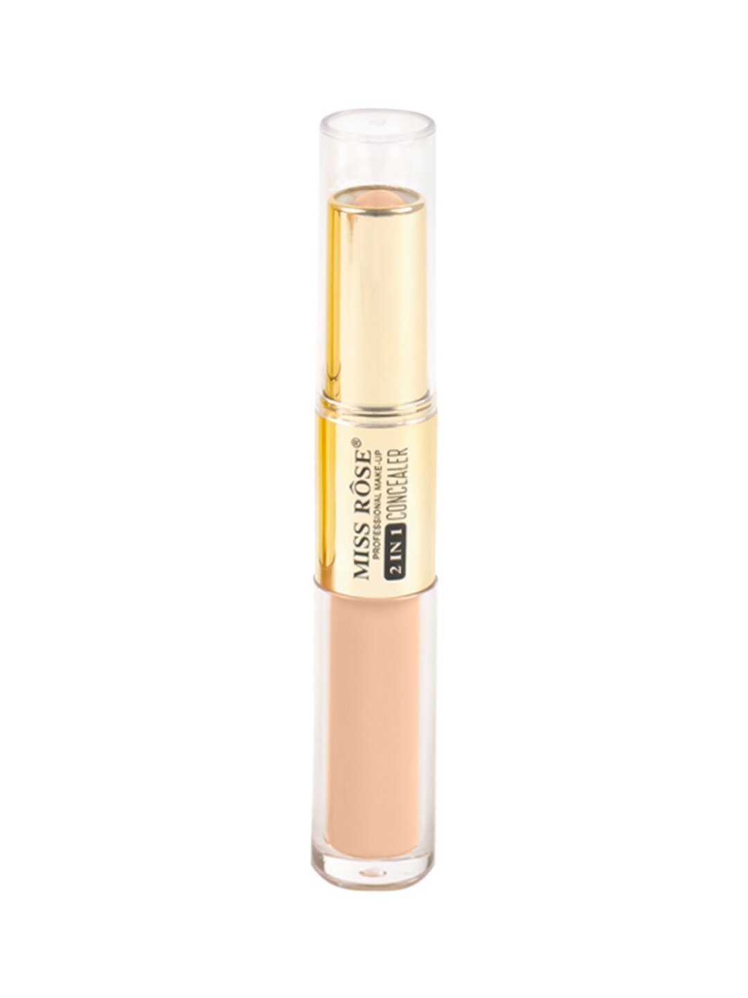 

MISS ROSE Professional Make-Up 2 In 1 Liquid Concealer & Concealer Stick Beige 7, Gold
