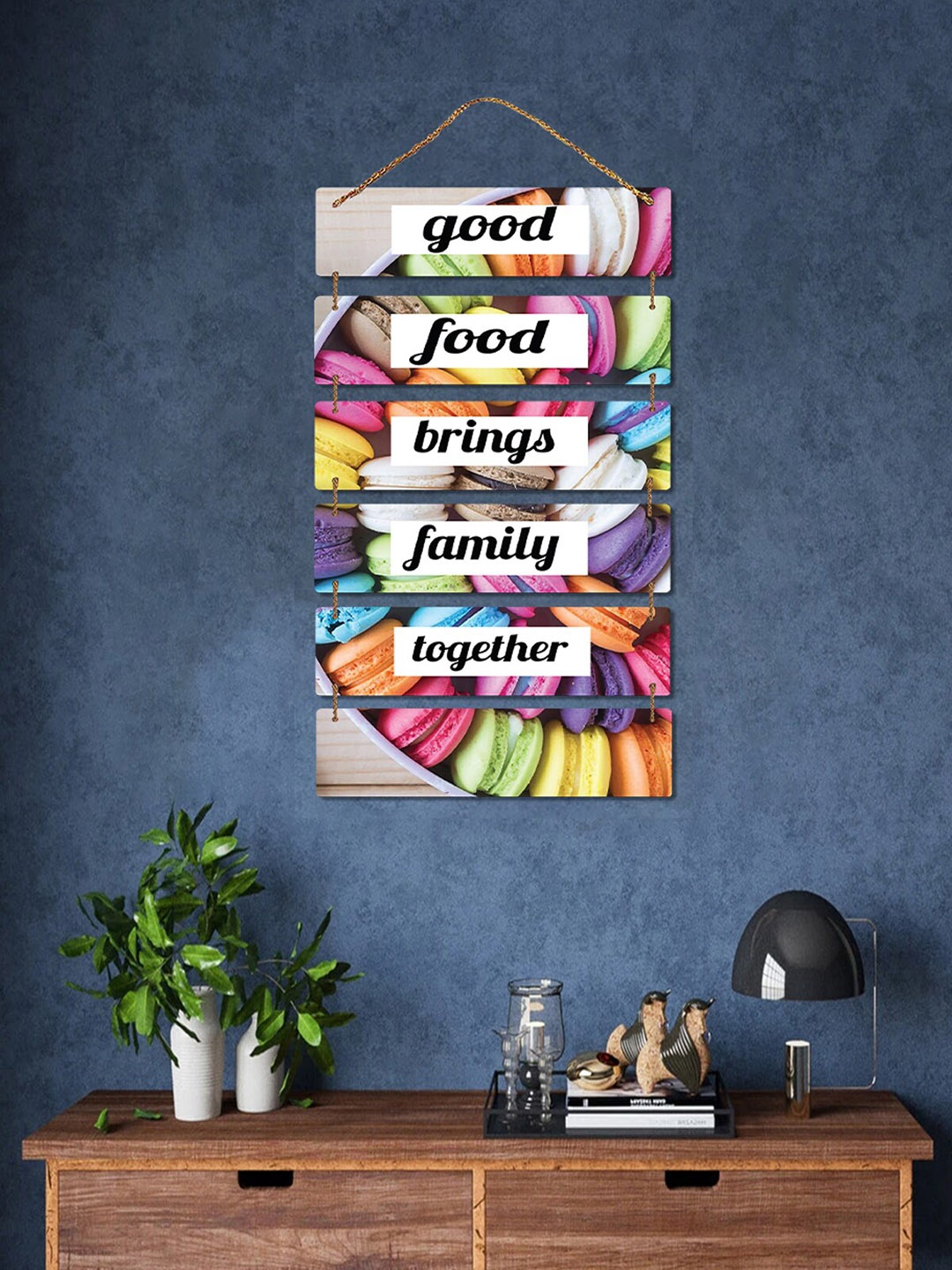 

ROMEE Pink & White Digital Printed Wooden Wall Hanging