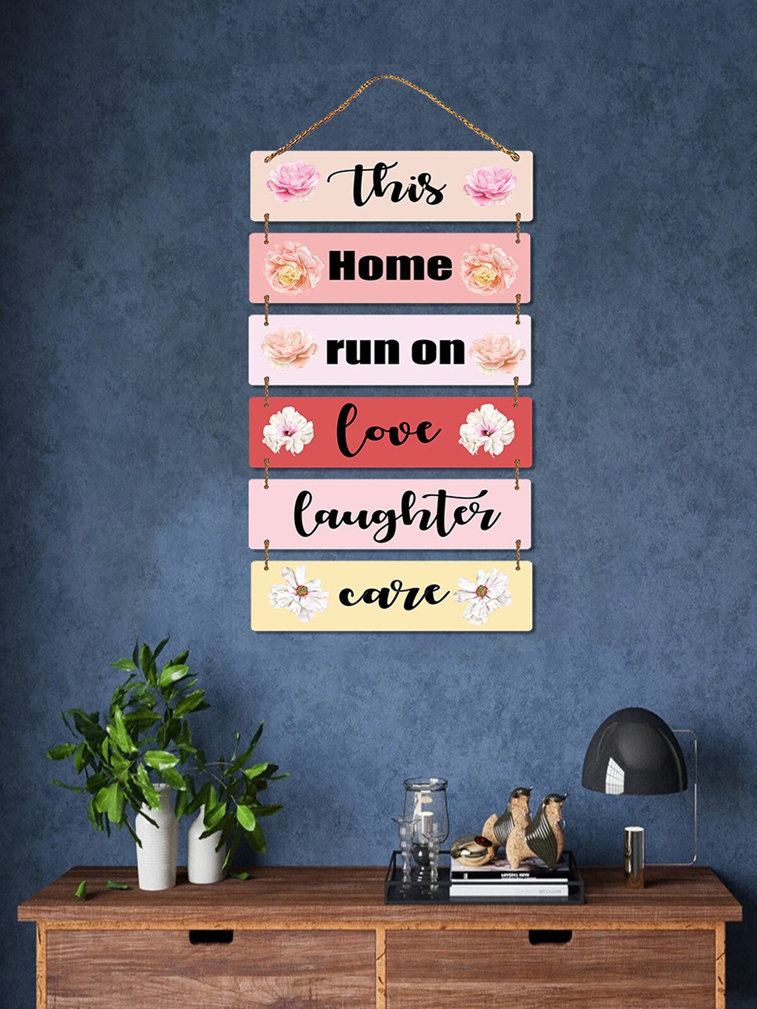 

ROMEE Multicoloured Digital Printed Wooden Wall Hanging, Multi