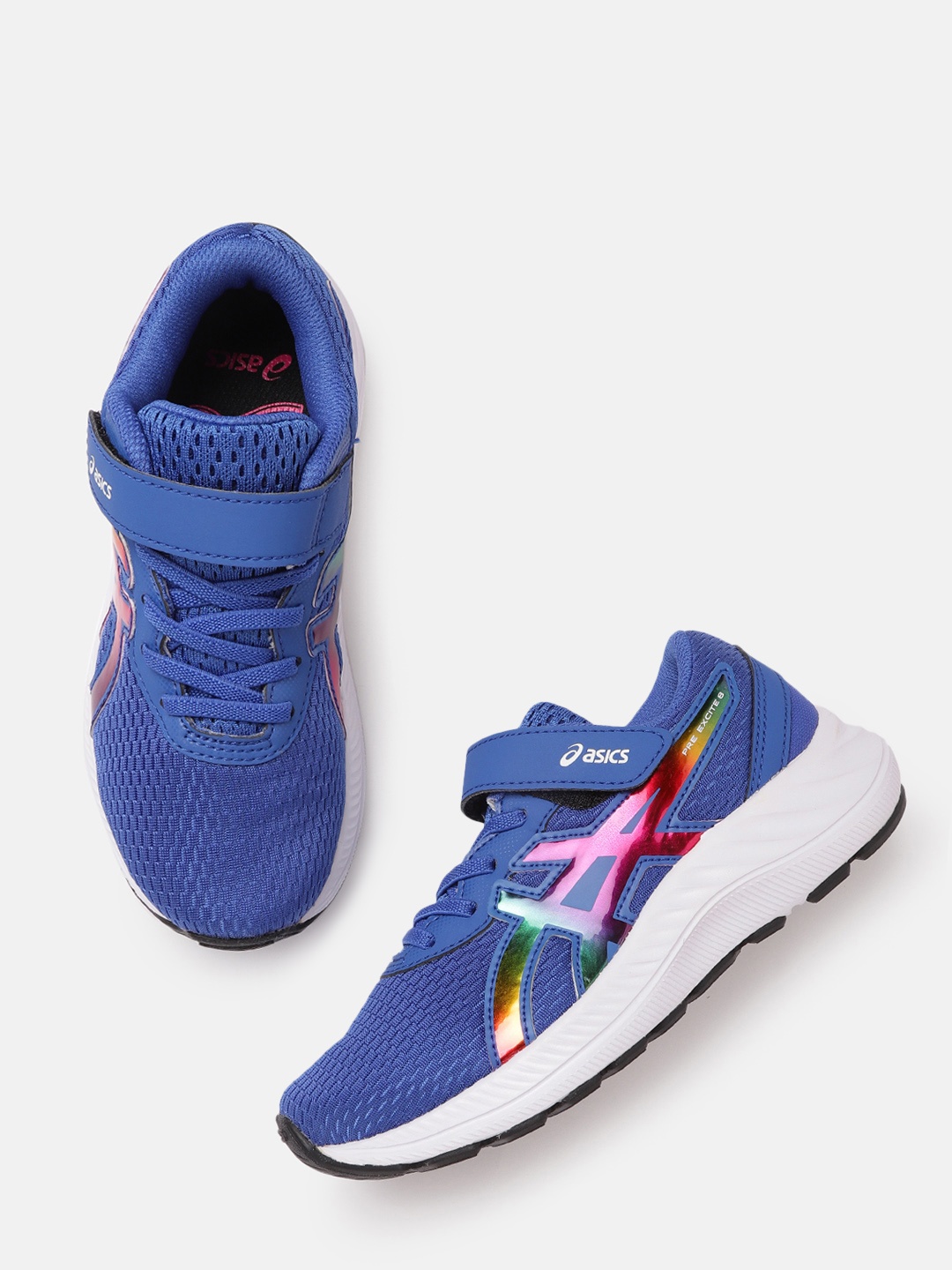 

ASICS Kids Blue Woven Design Pre Excite 8 Ps Running Shoes