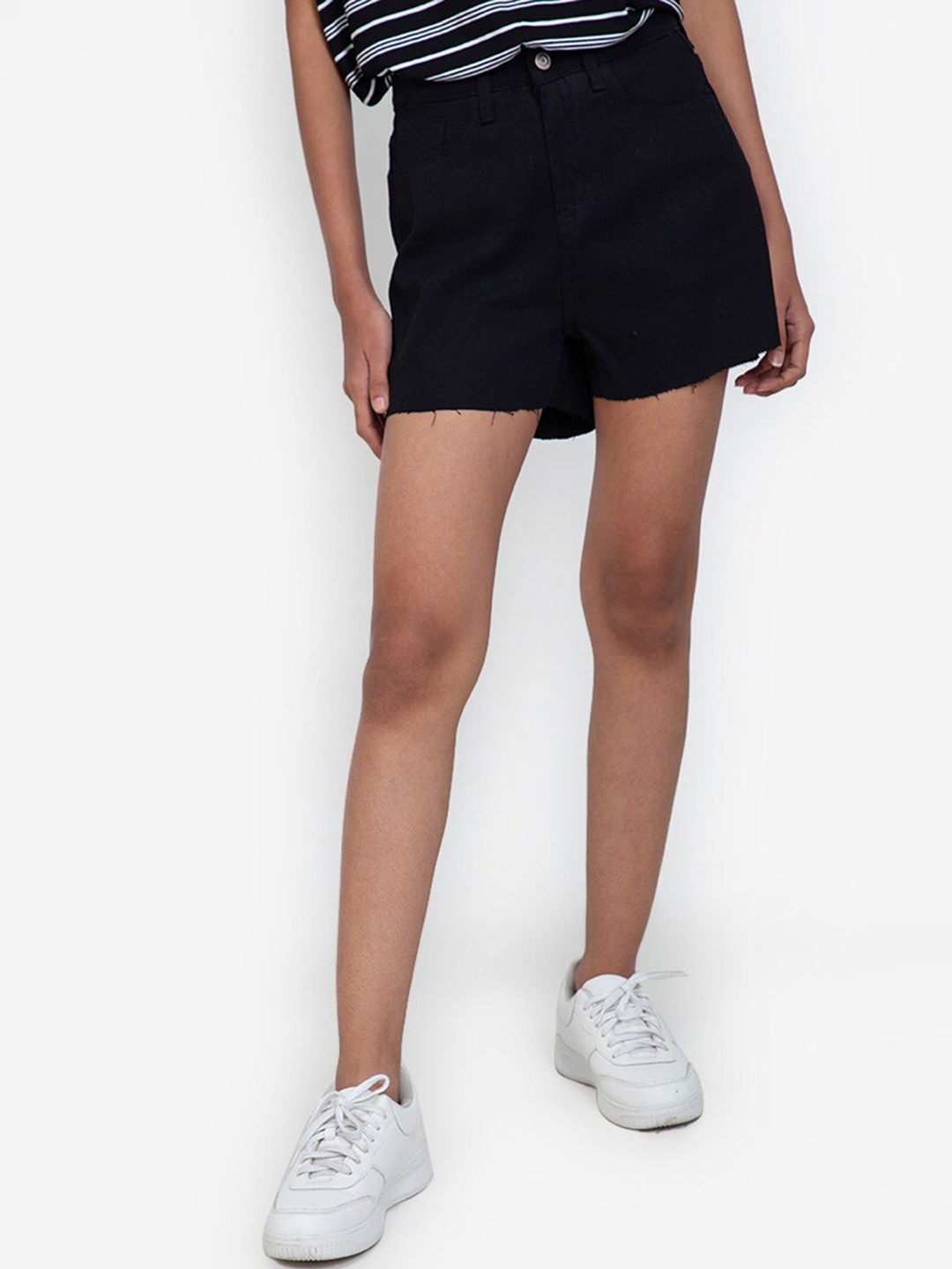 

ZALORA BASICS Women Black High-Rise Shorts