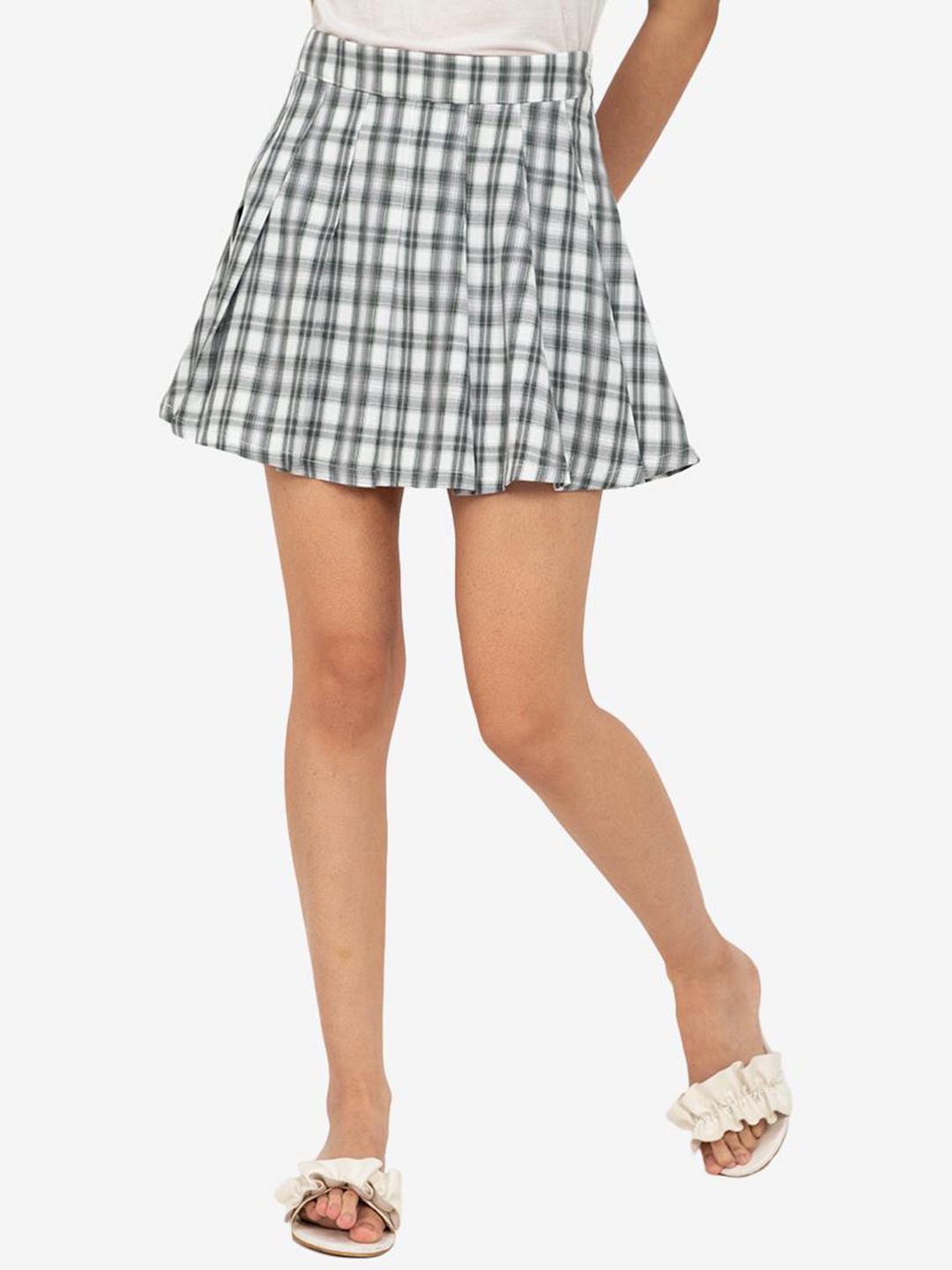 

ZALORA BASICS Women Multicoloured Checked Skirts, Multi