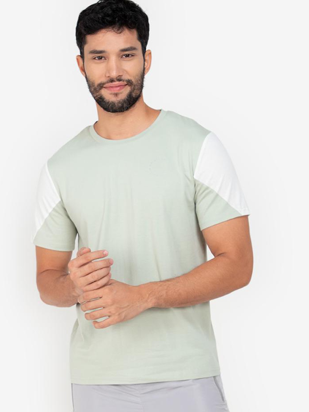 

ZALORA ACTIVE Men Multicoloured Colourblocked T-shirt, Multi
