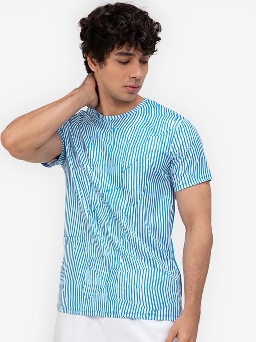 

ZALORA ACTIVE Men Red & White Striped T-shirt