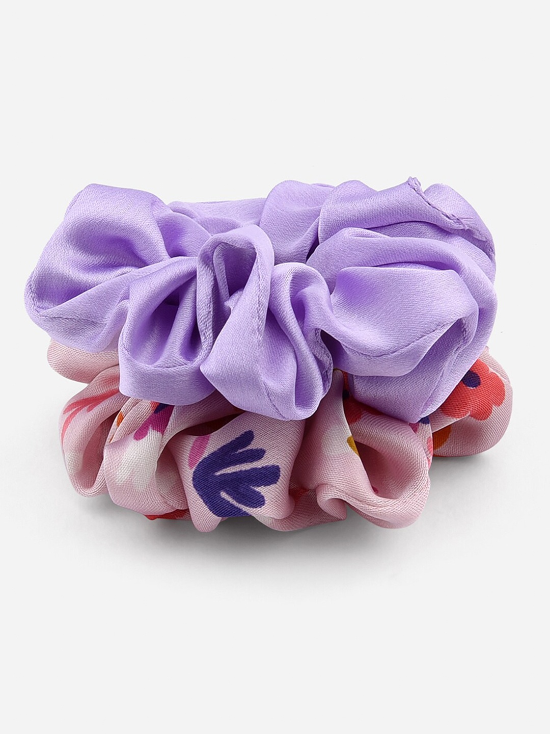 

ToniQ Women Purple & Pink Set of 2 Ponytail Holders