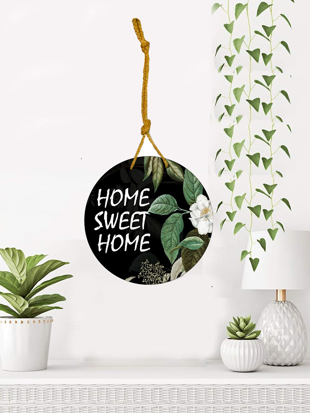 

ROMEE Black & White Digital Printed Wooden Wall Hanging