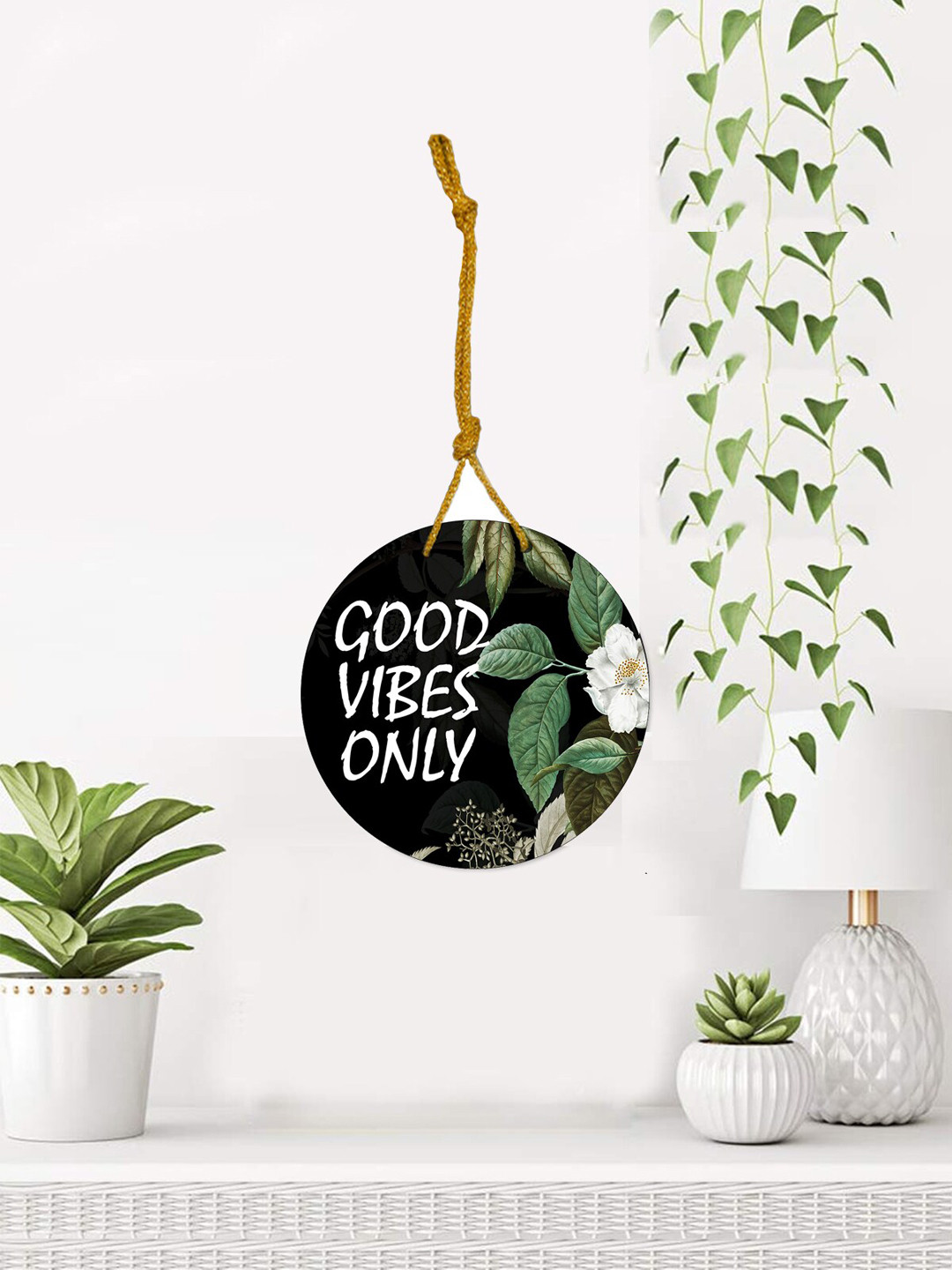

ROMEE Black & White Digital Printed Wooden Hanging Wall Decor