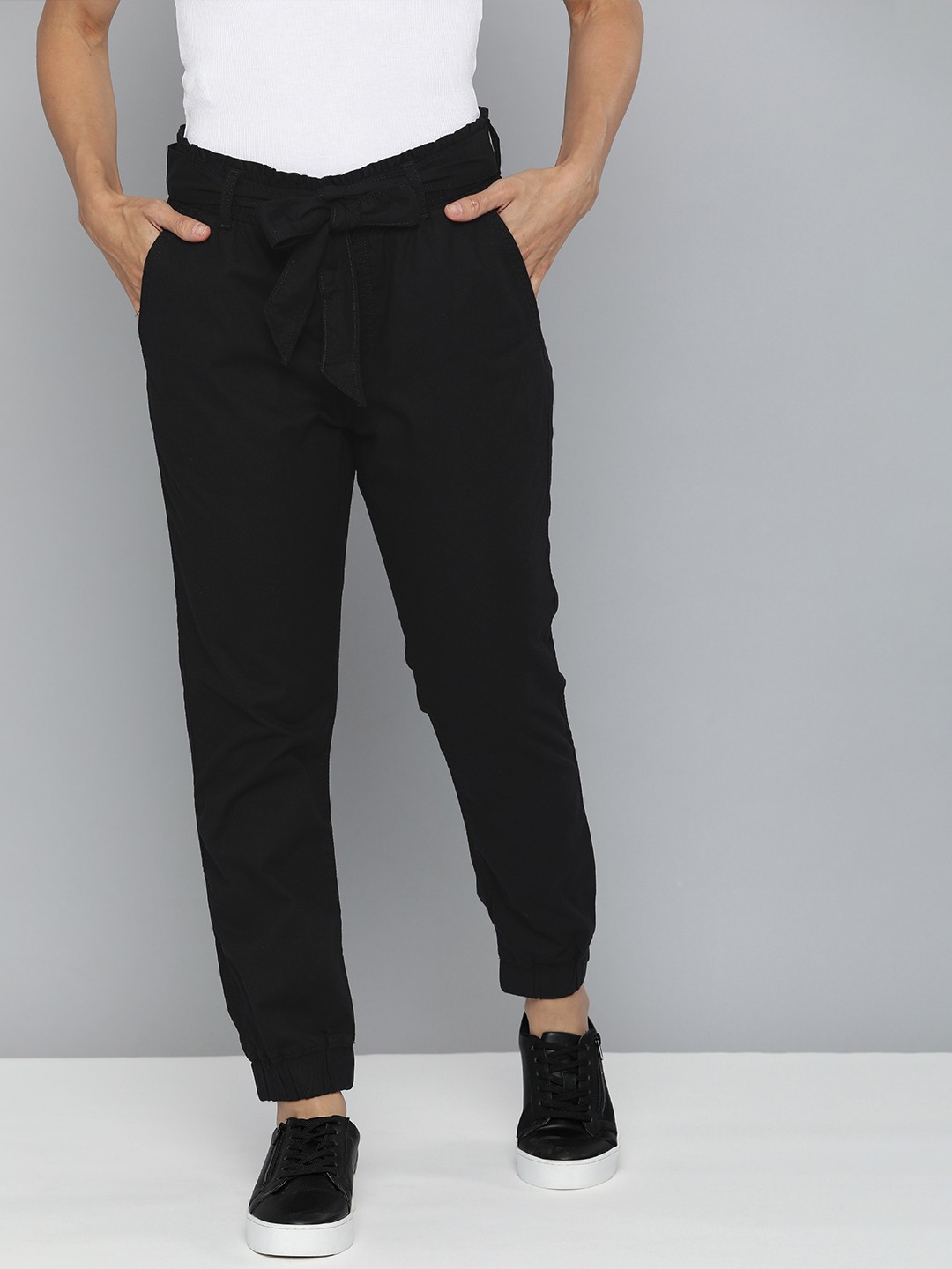 

Levis Women Black Solid High-Rise Joggers