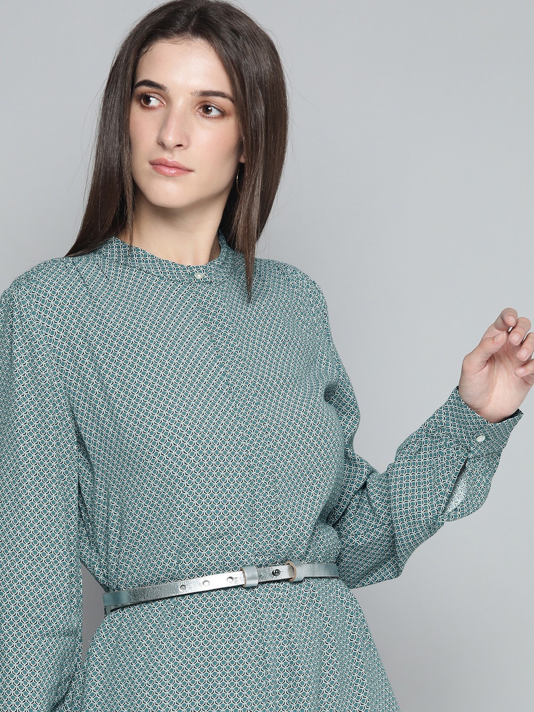 

Levis Blue Geometrical Pattern Casual Shirt Dress