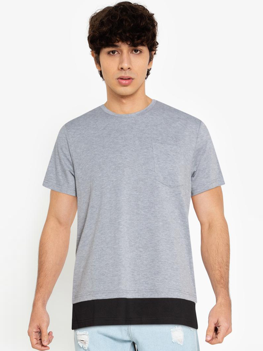 

ZALORA BASICS Men Blue Printed T-Shirt, Multi