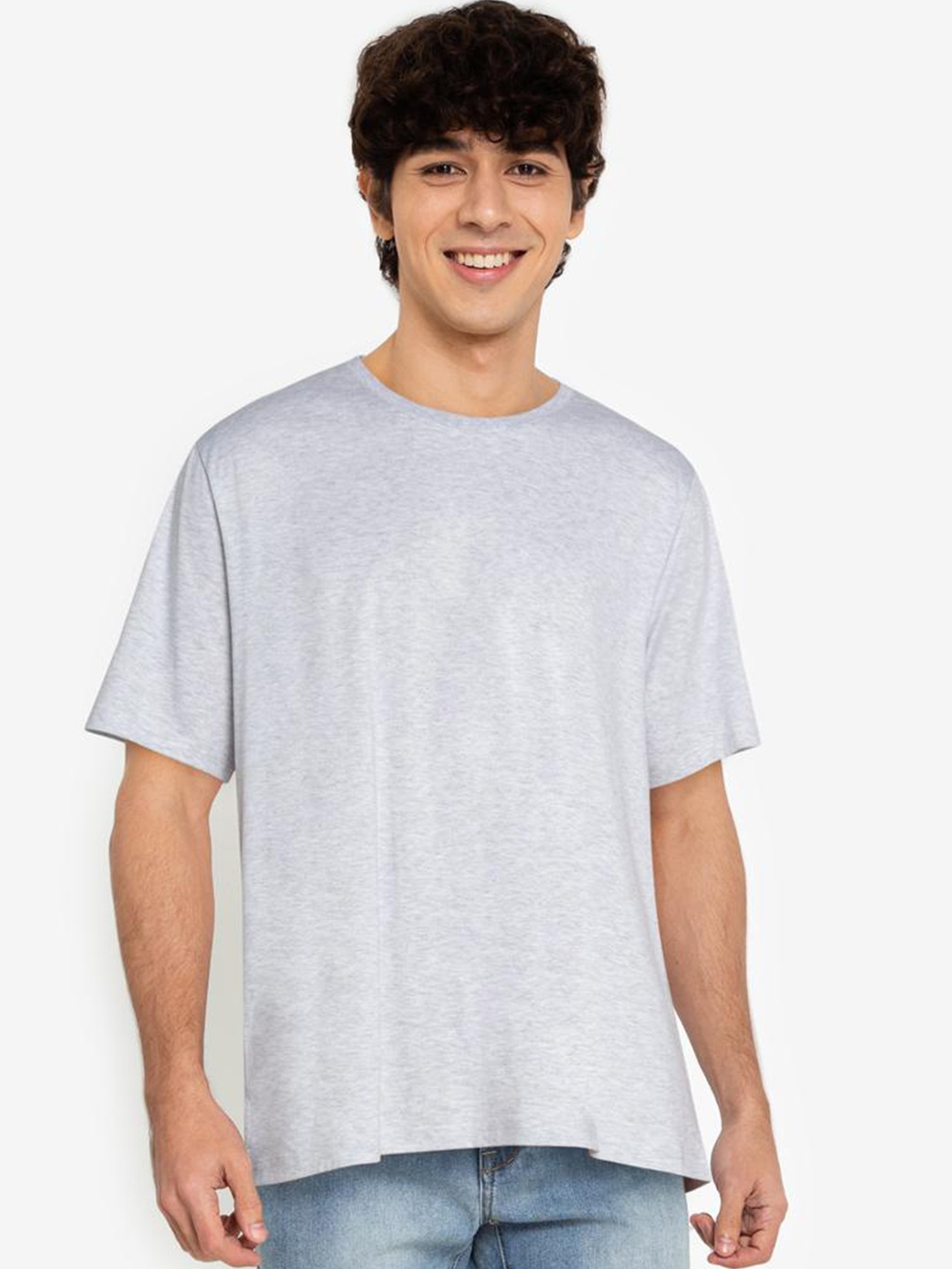 

Men Solid T-Shirt, Grey