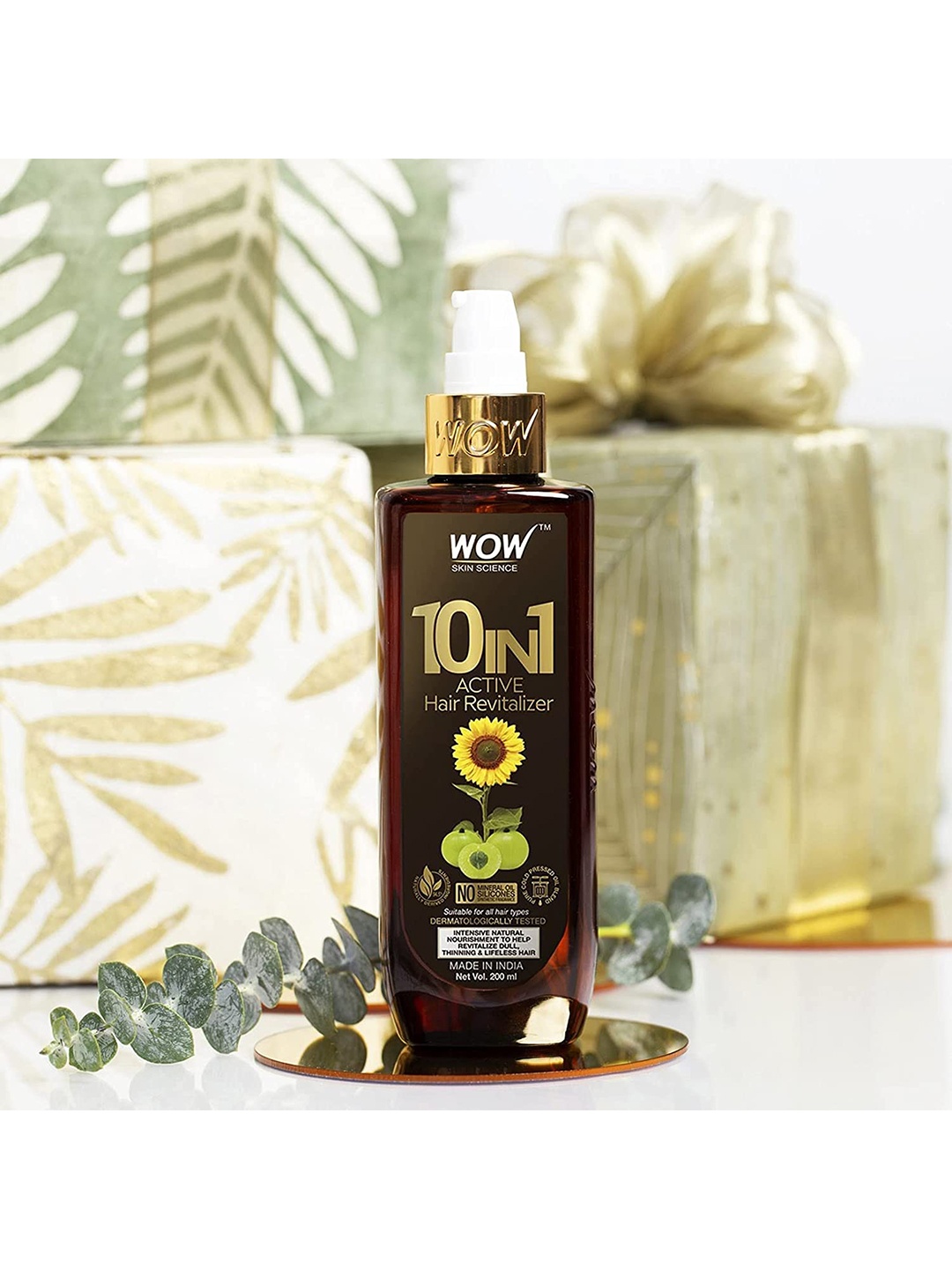 

WOW SKIN SCIENCE 10-in-1 Active Hair Revitalizer 200 ml, Brown