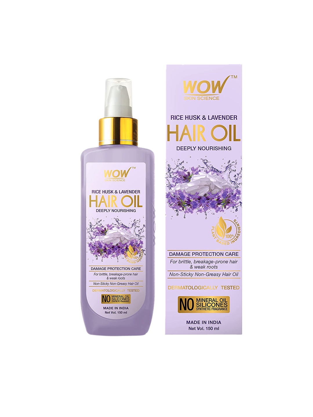 

WOW SKIN SCIENCE Rice Husk & Lavender Hair Oil 150 ml