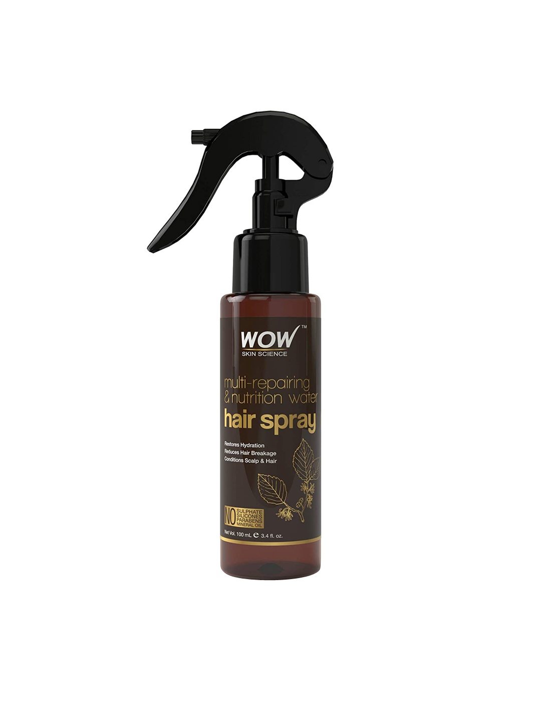 

WOW SKIN SCIENCE Multi Repairing & Nutrition Water Hair Spray 100 ml, Brown