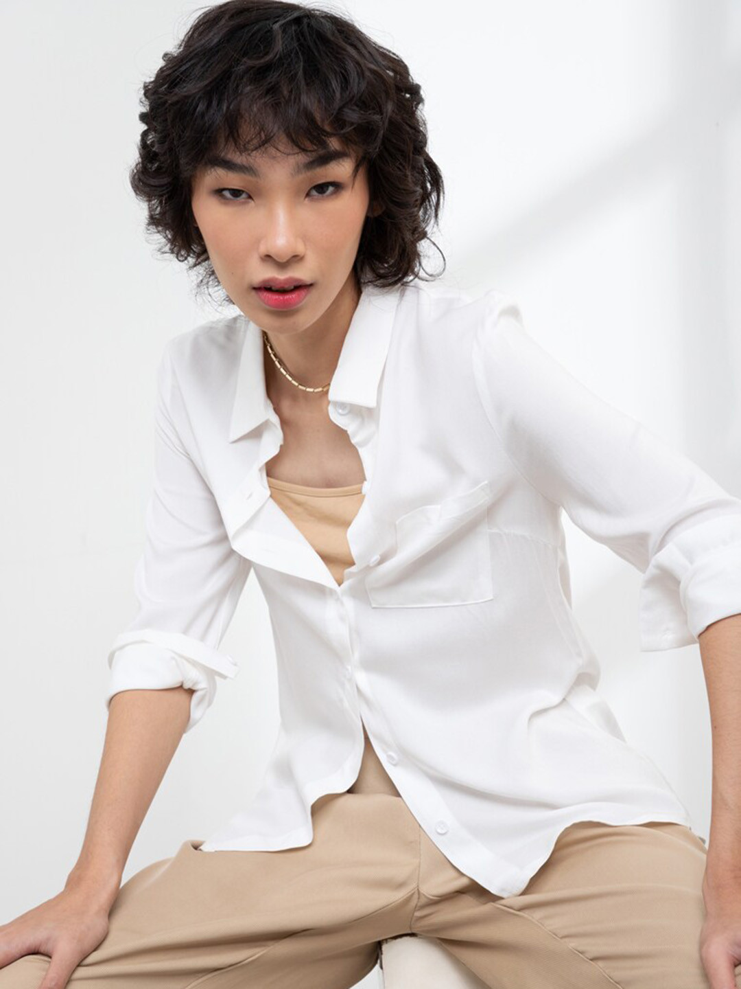 

ORIGIN BY ZALORA Women White Casual Shirt