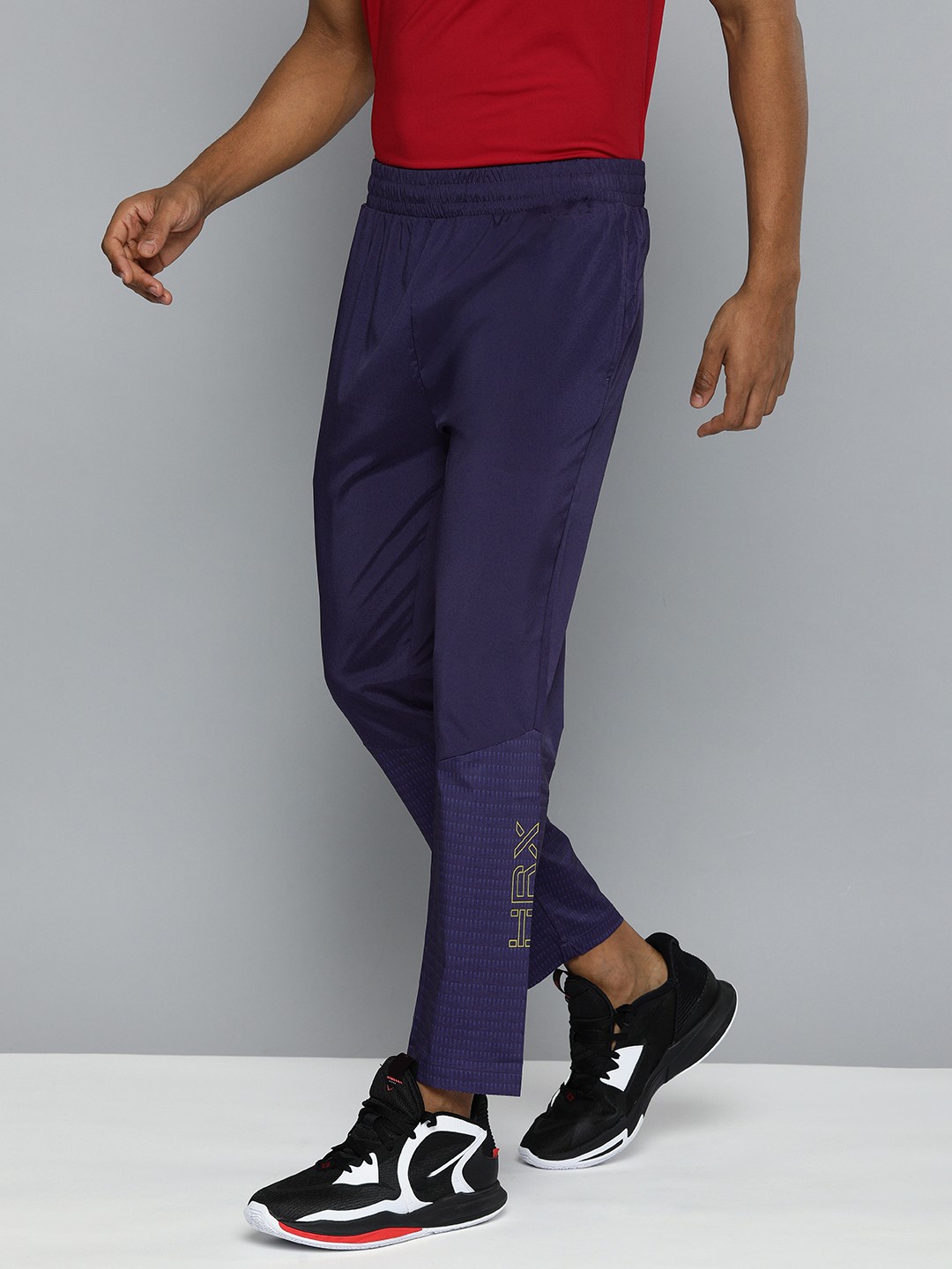 

HRX by Hrithik Roshan Men Navy Blue Slim Fit Training Track Pants
