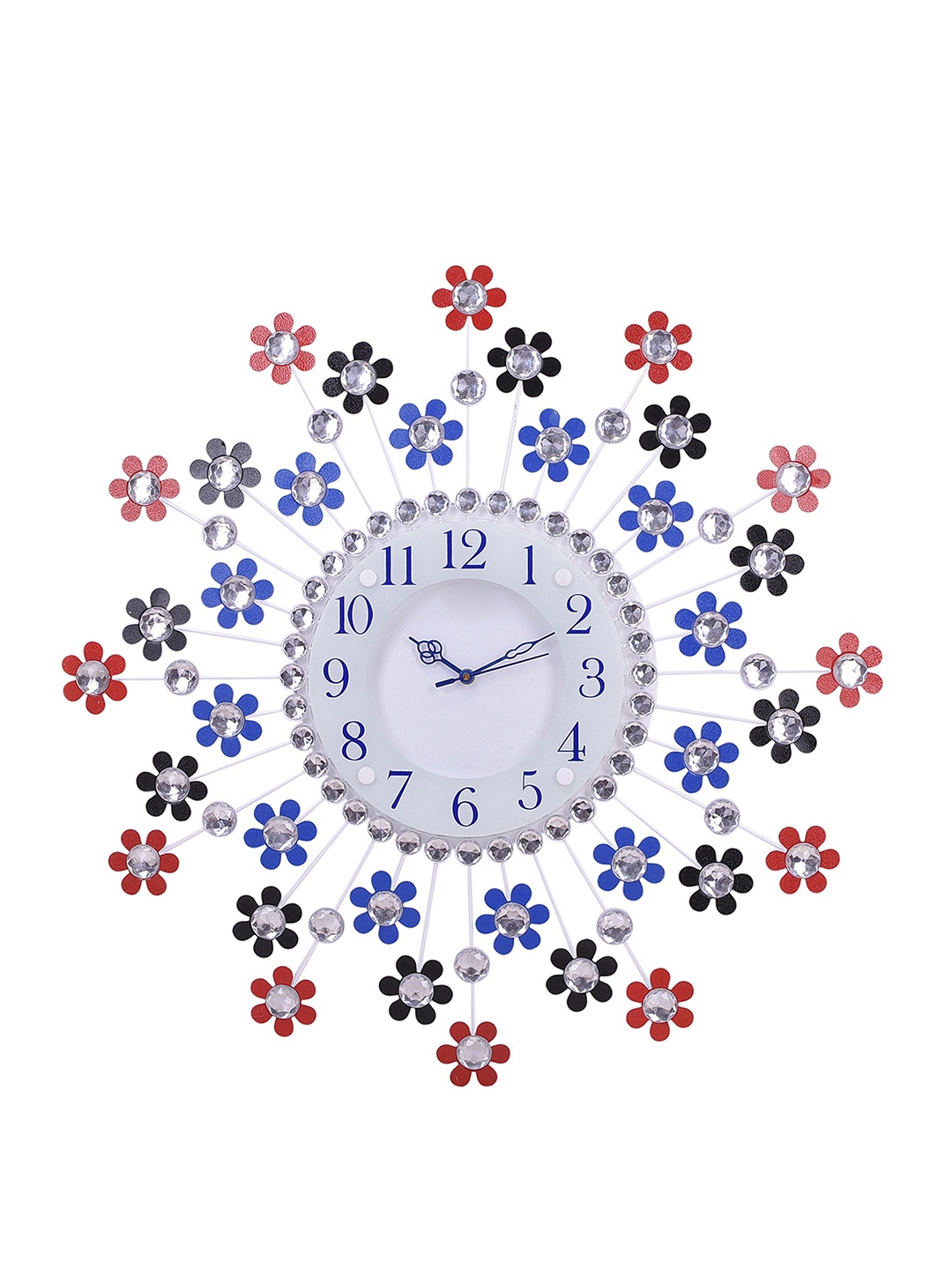 

eCraftIndia White Dial Crystal-Studded 58.4 cm Analogue Wall Clock