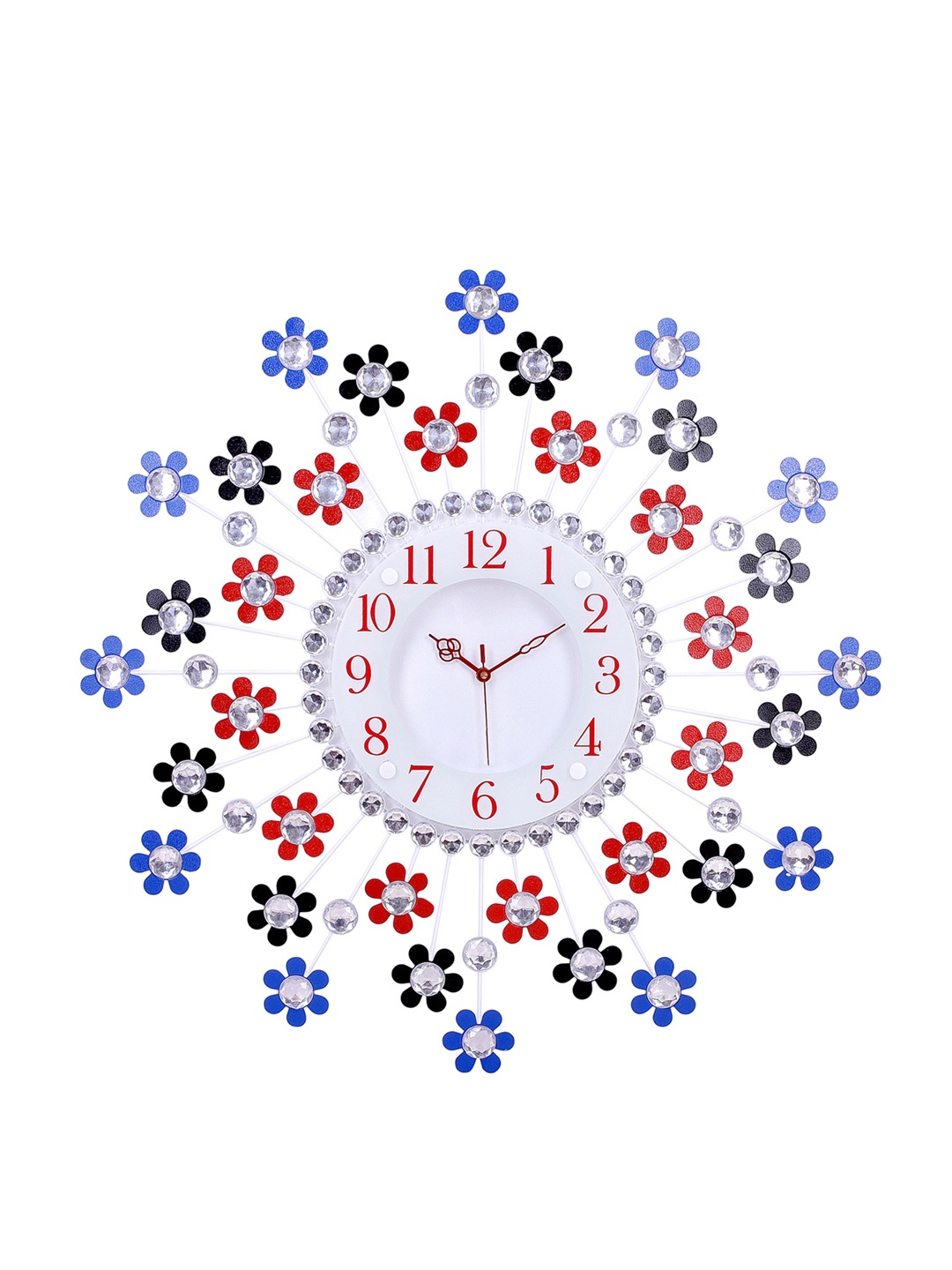 

eCraftIndia White Dial Crystal-Studded 58.4 cm Analogue Wall Clock