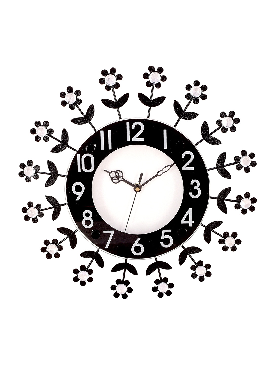 

eCraftIndia White Dial Crystal-Studded 12 cm Analogue Wall Clock