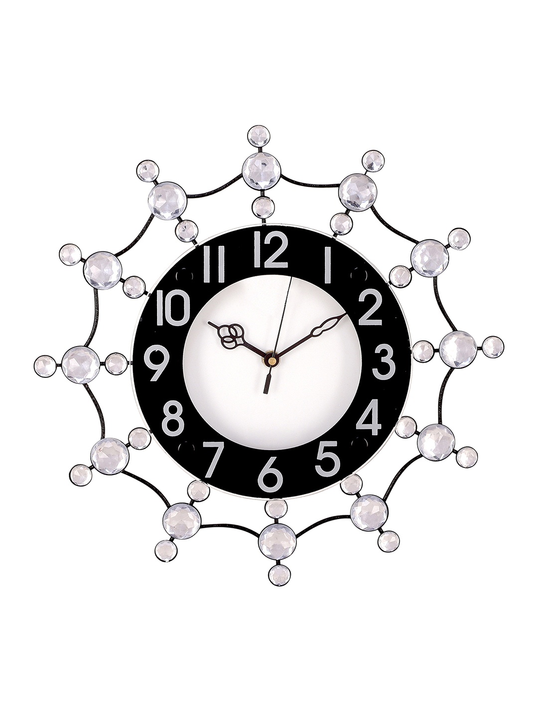 

eCraftIndia White Dial Crystal-Studded 12 cm Analogue Wall Clock