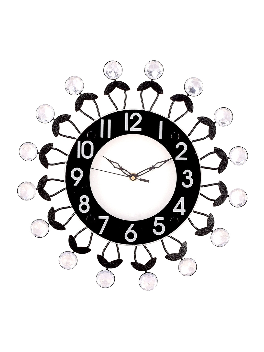 

eCraftIndia White Dial Crystal-Studded 12 cm Analogue Wall Clock