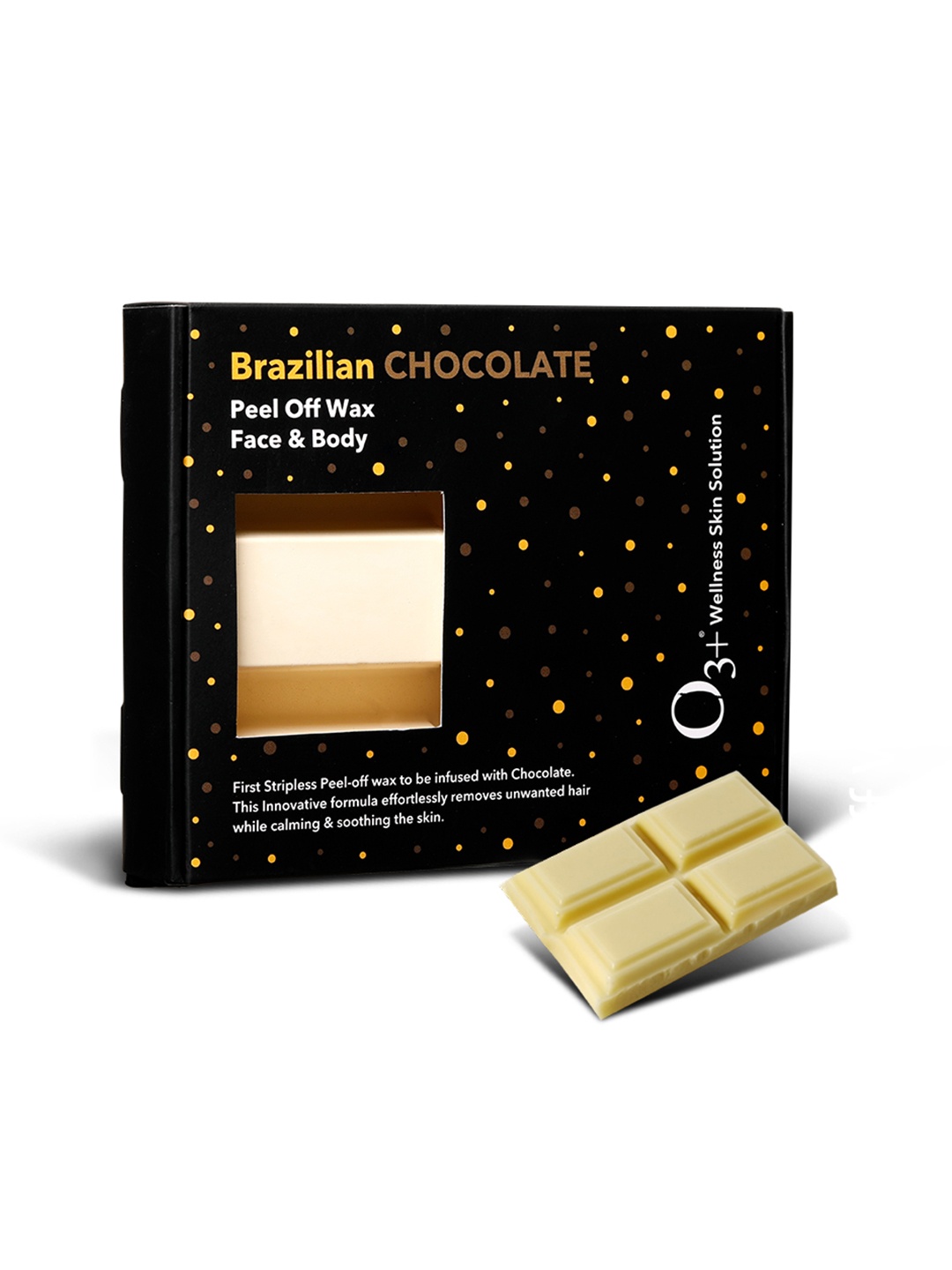 

O3+ Brazilian Chocolate Strip-less Peel Off Wax 330 g, Coffee brown