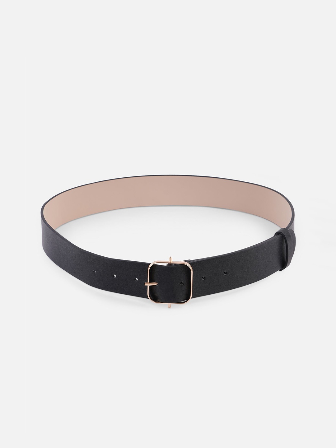 

20Dresses Women Black Solid Square Buckle Casual Belt