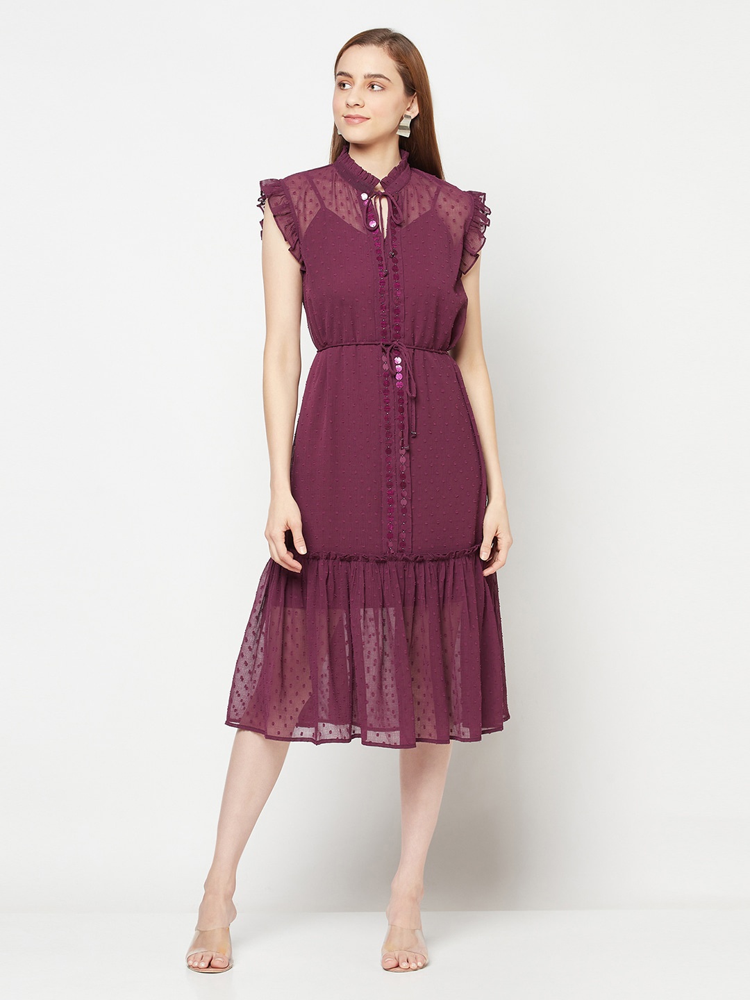 

BLANC9 Purple Midi Dress