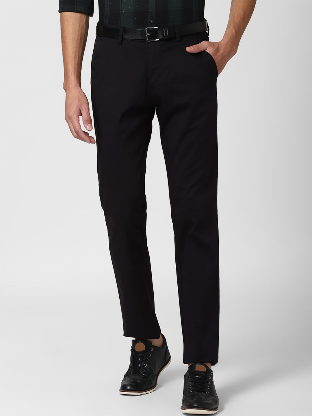 

Peter England Casuals Men Black Slim Fit Trousers