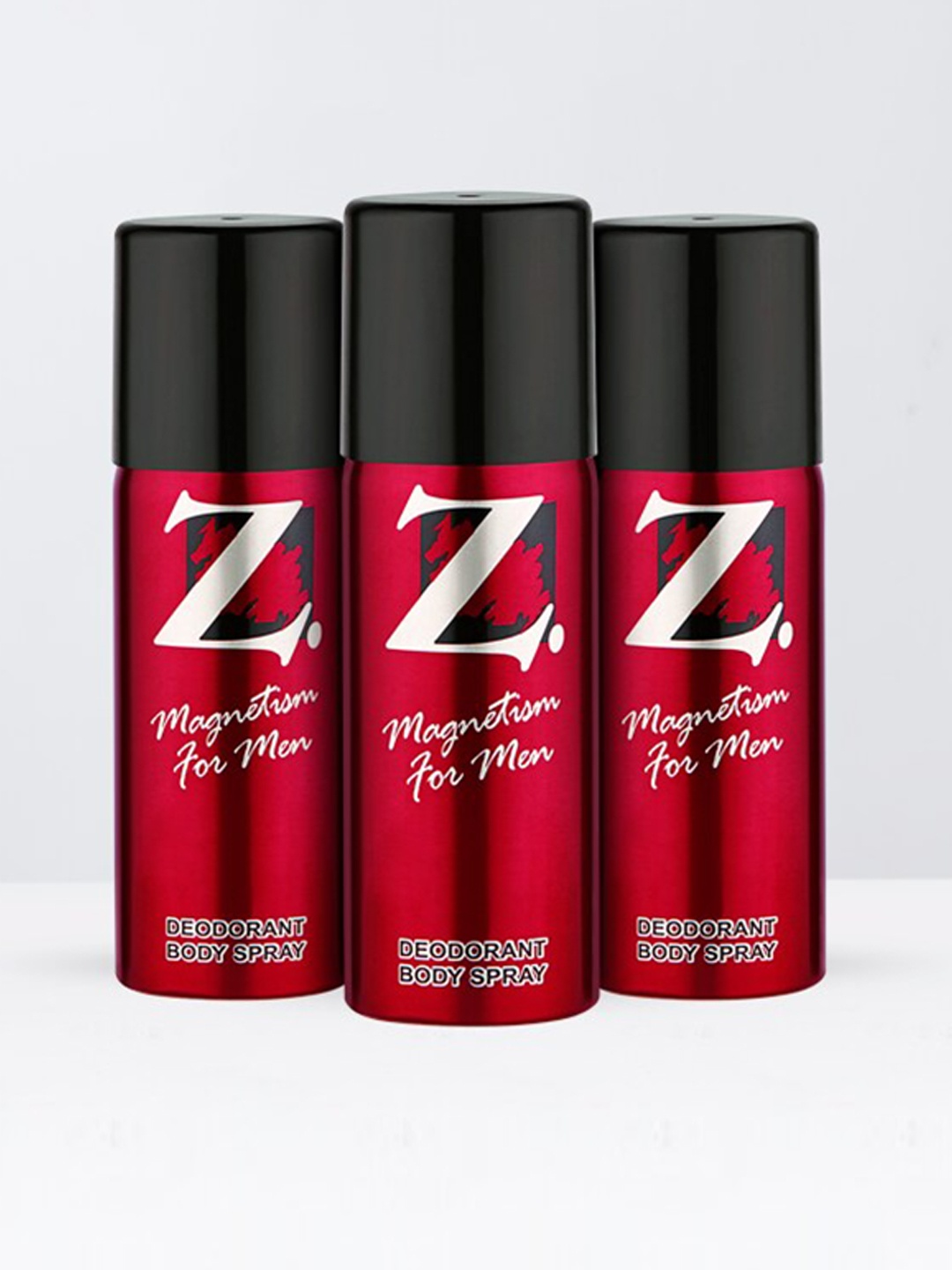 

Z. magnetism for men Men Set of 3 Burgundy Deodorant Body Spray 75 Ml