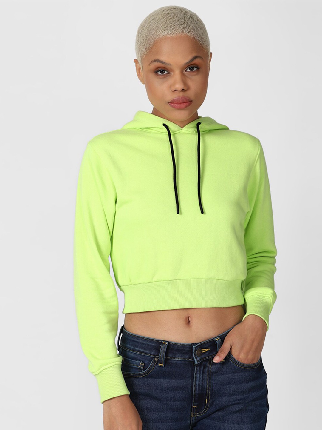 

FOREVER 21 Women Green Sweatshirt