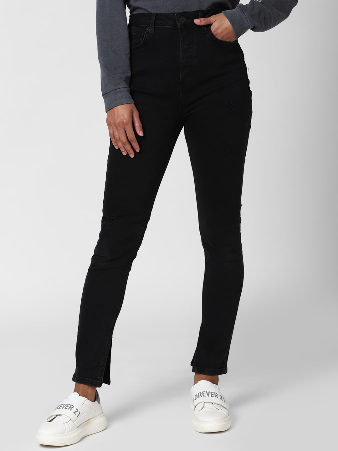 

FOREVER 21 Women Black Jeans