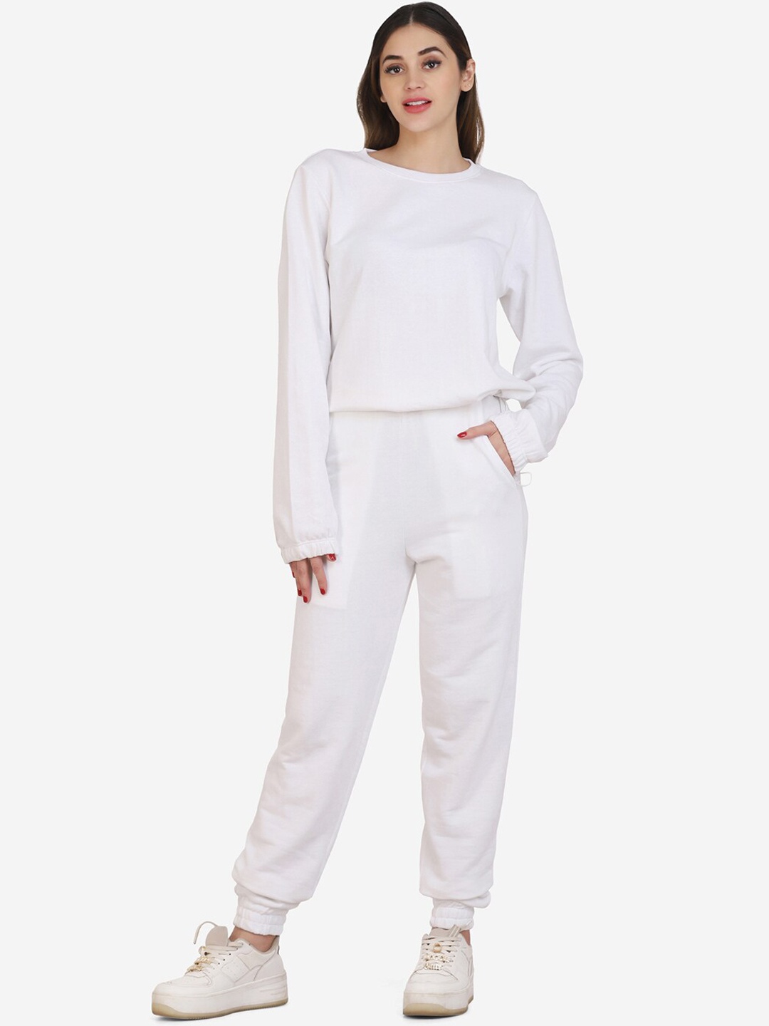 

Aesthetic Bodies Women White Pure Cotton Co-Ord Set