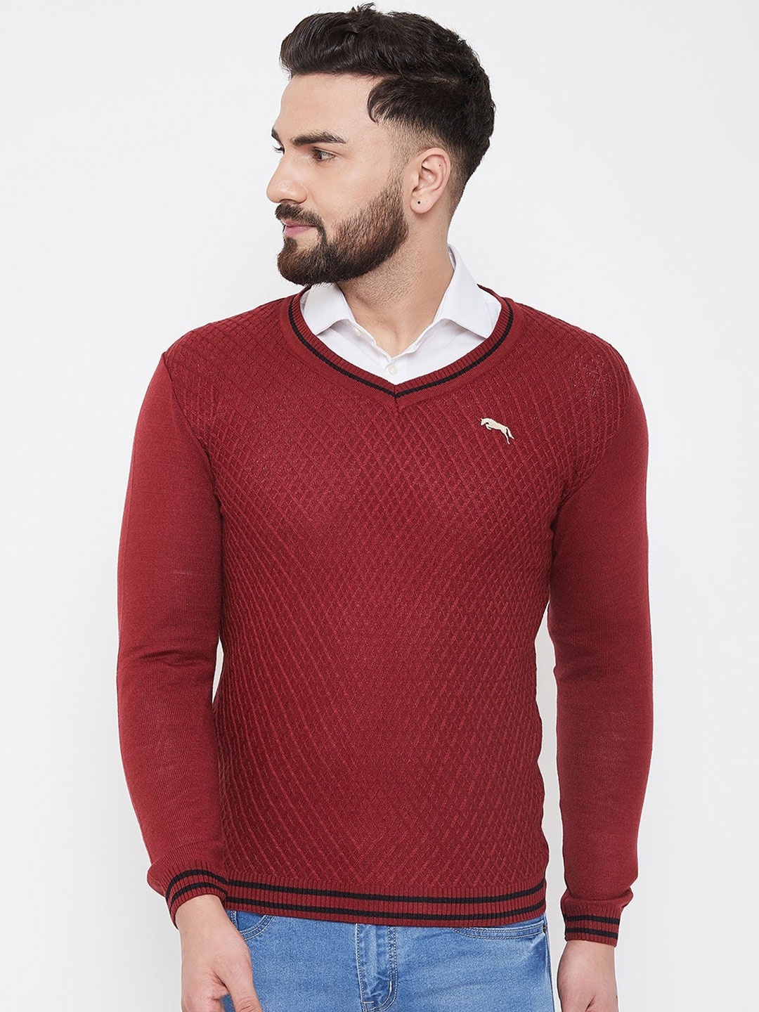 

JUMP USA Men Red Sweater Vest