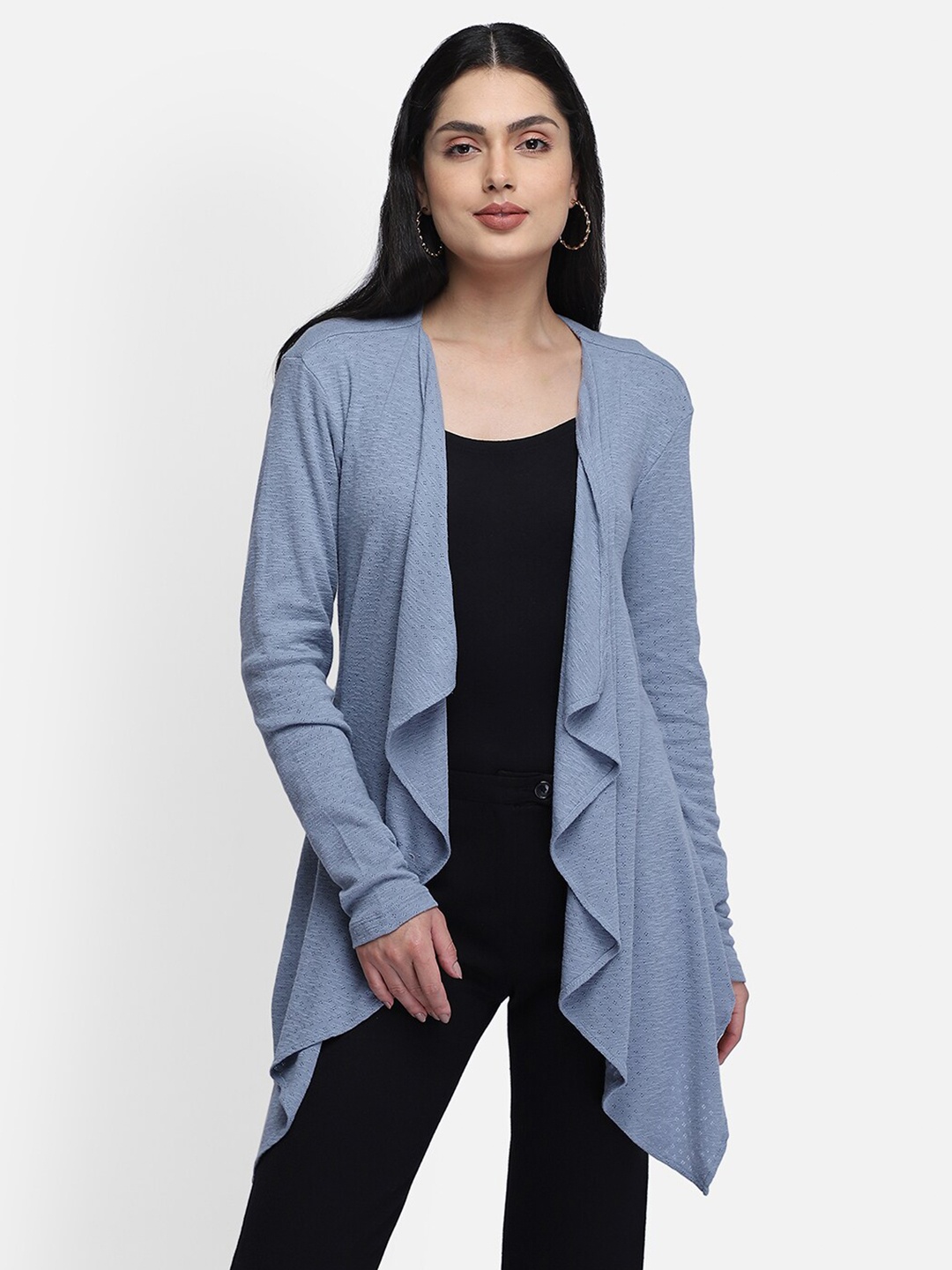 

Yaadleen Women Blue Waterfall Shrug