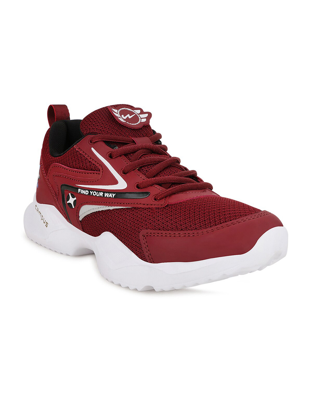 

Campus Unisex Kids Maroon Mesh Running Shoes