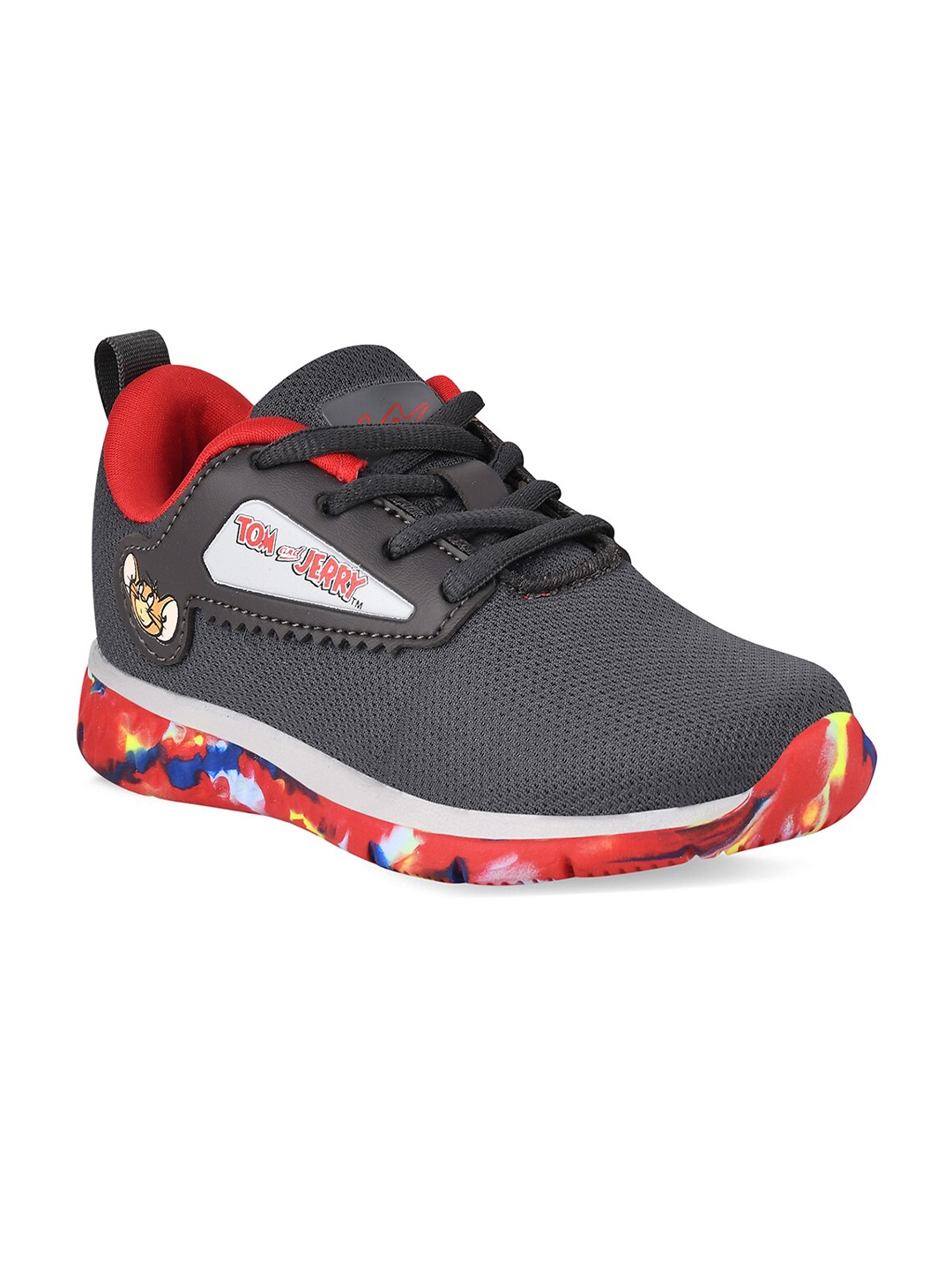 

Campus Unisex Kids Grey & Red Mesh Running Shoes