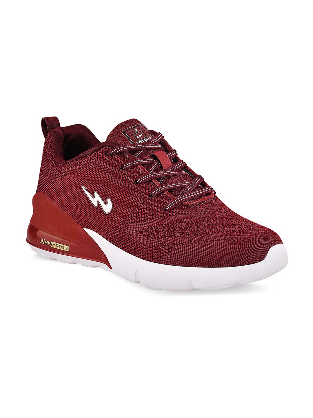 

Campus Unisex Kids Maroon Solid Mesh Running Shoes