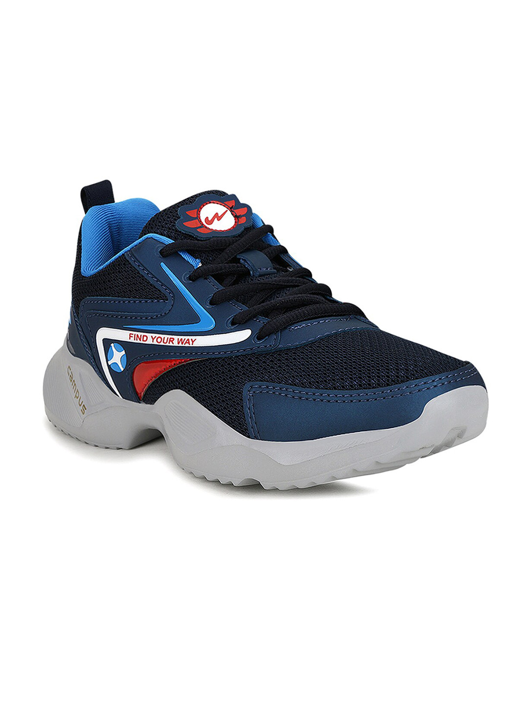 

Campus Unisex Kids Navy Blue Mesh Running Shoes