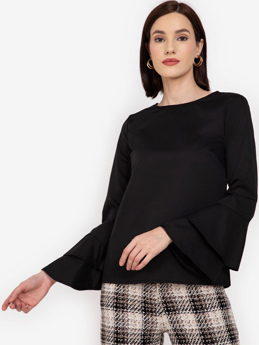 

ZALORA WORK Black Solid Top