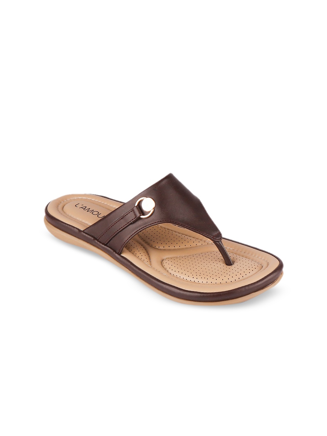 

LAMOURE BY RED CHIEF Women Brown Open Toe Flats