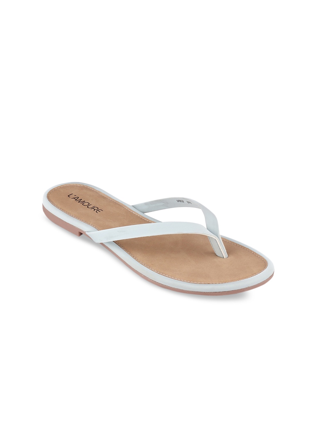 

LAMOURE BY RED CHIEF Women Blue Striped T-Strap Flats with Bows